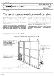 Use of screens to reduce noise from sites