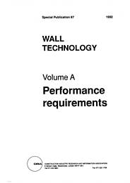 Wall technology: Volume A: Performance requirements