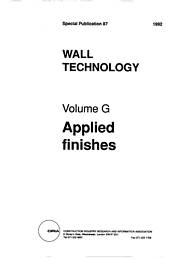 Wall technology: Volume G: Applied finishes