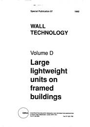Wall technology: Volume D: Large lightweight units on framed buildings