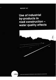 Use of industrial by-products in road construction - water quality effects