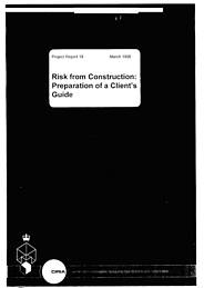 Risk from construction: preparation of a client's guide
