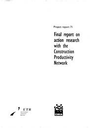 Final report on action research with the construction productivity network