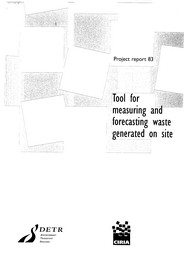 Tools for measuring and forecasting waste generated on site