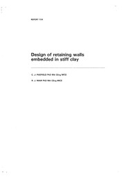 Design of retaining walls embedded in stiff clay