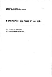 Settlement of structures on clay soils
