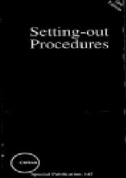 Setting-out procedures
