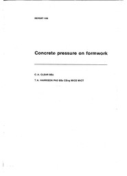 Concrete pressure on formwork