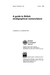Guide to British stratigraphical nomenclature