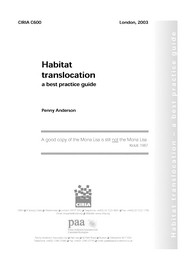 Habitat translocation - a best practice guide
