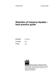 Retention of masonry facades - Best practice guide