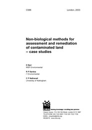 Non-biological methods for assessment and remediation of contaminated land - case studies
