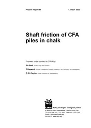 Shaft friction of CFA piles in chalk
