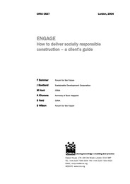 ENGAGE: How to deliver socially responsible construction - a client's guide