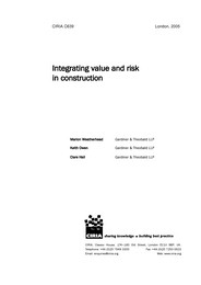 Integrating value and risk in construction