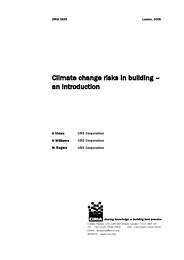 Climate change risks in building - an introduction