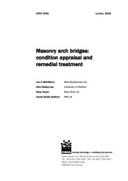 Masonry arch bridges: condition appraisal and remedial treatment