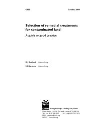 Selection of remedial treatments for contaminated land: a guide to good practice