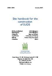 Site handbook for the construction of SUDS