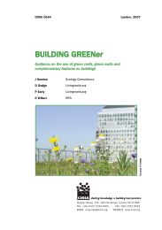 Building greener: guidance on the use of green roofs, green walls and complementary features on buildings