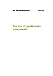 Overview of questionnaire survey results
