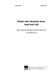 Noise and vibration from road and rail