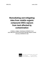 Remediating and mitigating risks from volatile organic compound (VOC) vapours from land affected by contamination