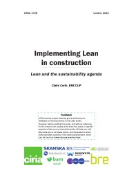 Implementing lean in construction: lean and the sustainability agenda
