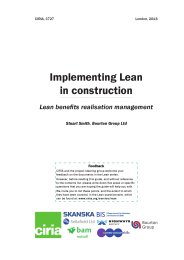 Implementing lean in construction: lean benefits realisation management