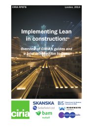 Implementing lean in construction: overview of CIRIA's guides and a brief introduction to lean