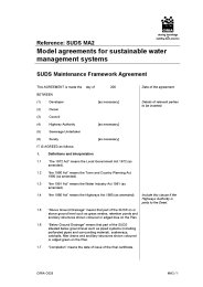 Model agreements for sustainable water management systems. SUDS maintenance framework agreement