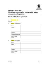 Model agreements for sustainable water management systems. Private SUDS model agreement