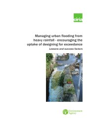 Managing urban flooding from heavy rainfall - encouraging the uptake of designing for exceedance: lessons and success factors