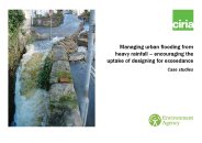 Managing urban flooding from heavy rainfall - encouraging the uptake of designing for exceedance: case studies