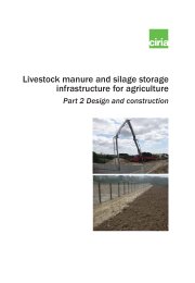 Livestock manure and silage storage infrastructure for agriculture. Part 2 Design and construction