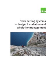 Rock netting systems - design, installation and whole-life management