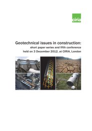 Geotechnical issues in construction: short paper series and fifth conference held on 3 December 2012 at CIRIA, London
