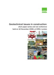 Geotechnical issues in construction: short paper series and 1st conference held on 10 November 2008 at CIRIA, London