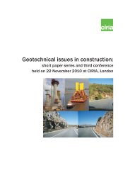 Geotechnical issues in construction: short paper series and third conference held on 22 November 2010 at CIRIA, London