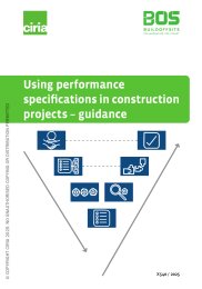 Using performance specifications in construction projects - guidance