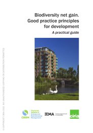 Biodiversity net gain. Good practice principles for development. A practical guide