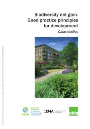 Biodiversity net gain. Good practice principles for development. Case studies