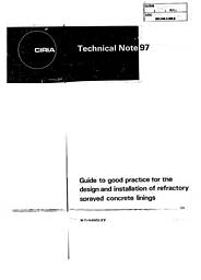 Guide to good practice for the design and installation of refractory sprayed concrete linings