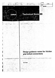 Design guidance notes for friction grip bolted connections