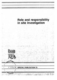 Role and responsibility in site investigation