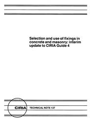 Selection and use of fixings in concrete and masonry