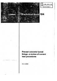 Precast concrete tunnel linings - a review of current test procedures