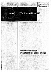 Residual stresses in a steel box girder bridge