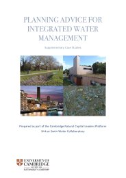 Planning advice for integrated water management - supplementary case studies