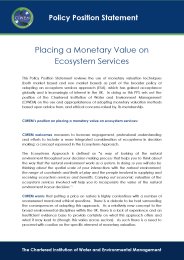 Placing a monetary value on ecosystem services
